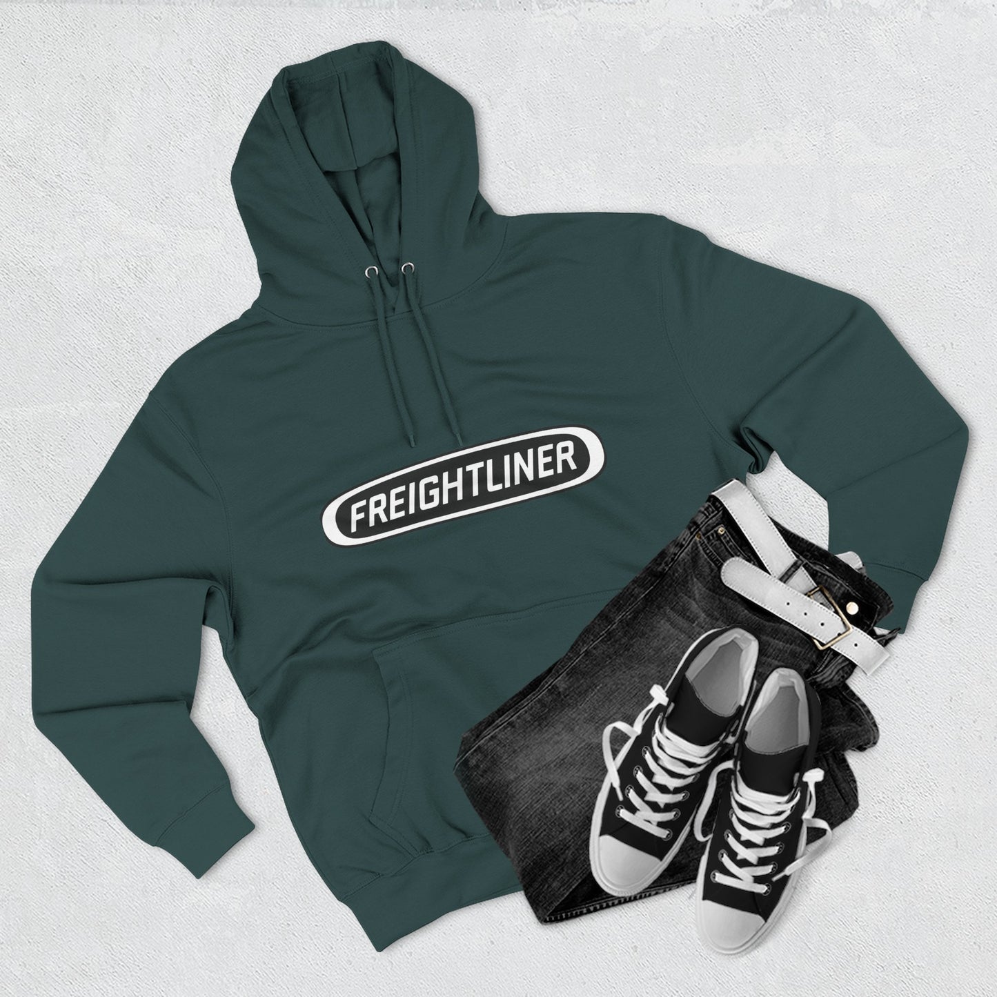 Freightliner Truck Hoodie — Classic Semi-Truck Logo Pullover