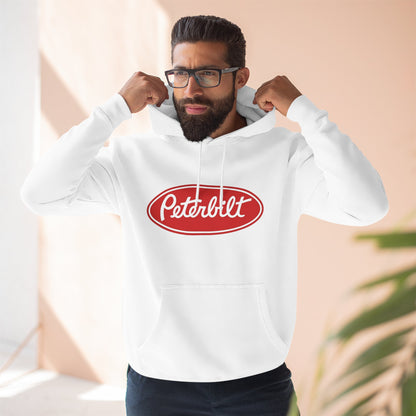 Peterbilt Red Truck Hoodie - Logo Fleece Pullover for Truckers & Fans