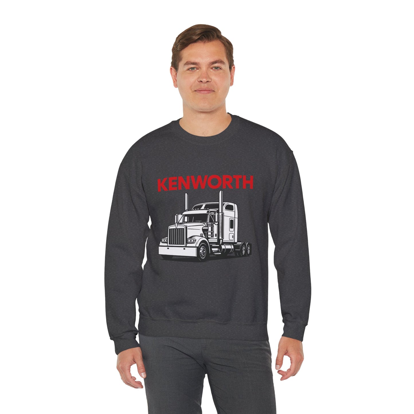 Kenworth Semi Truck Crewneck Sweatshirt — Classic Trucker Graphic