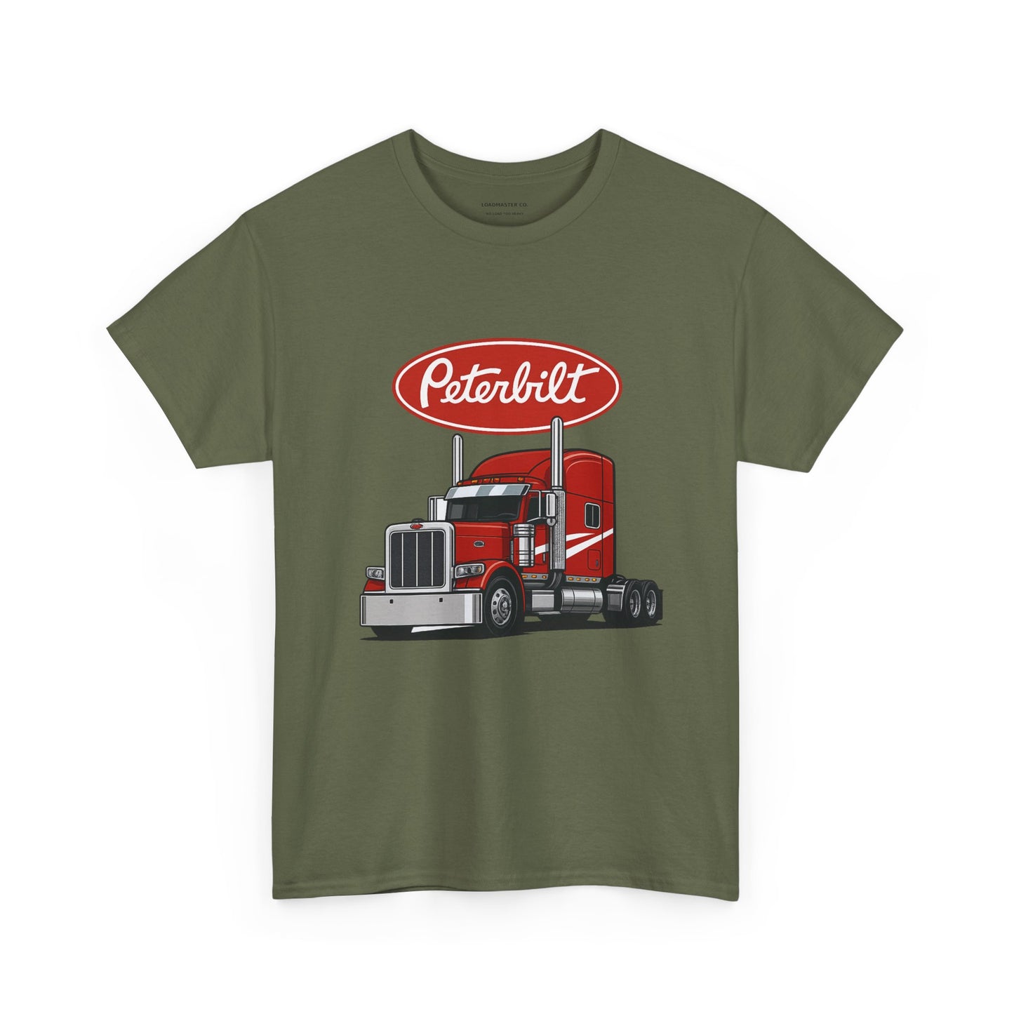 Peterbilt Red Semi Truck Graphic T-Shirt — Trucker Tee for Drivers & Fans