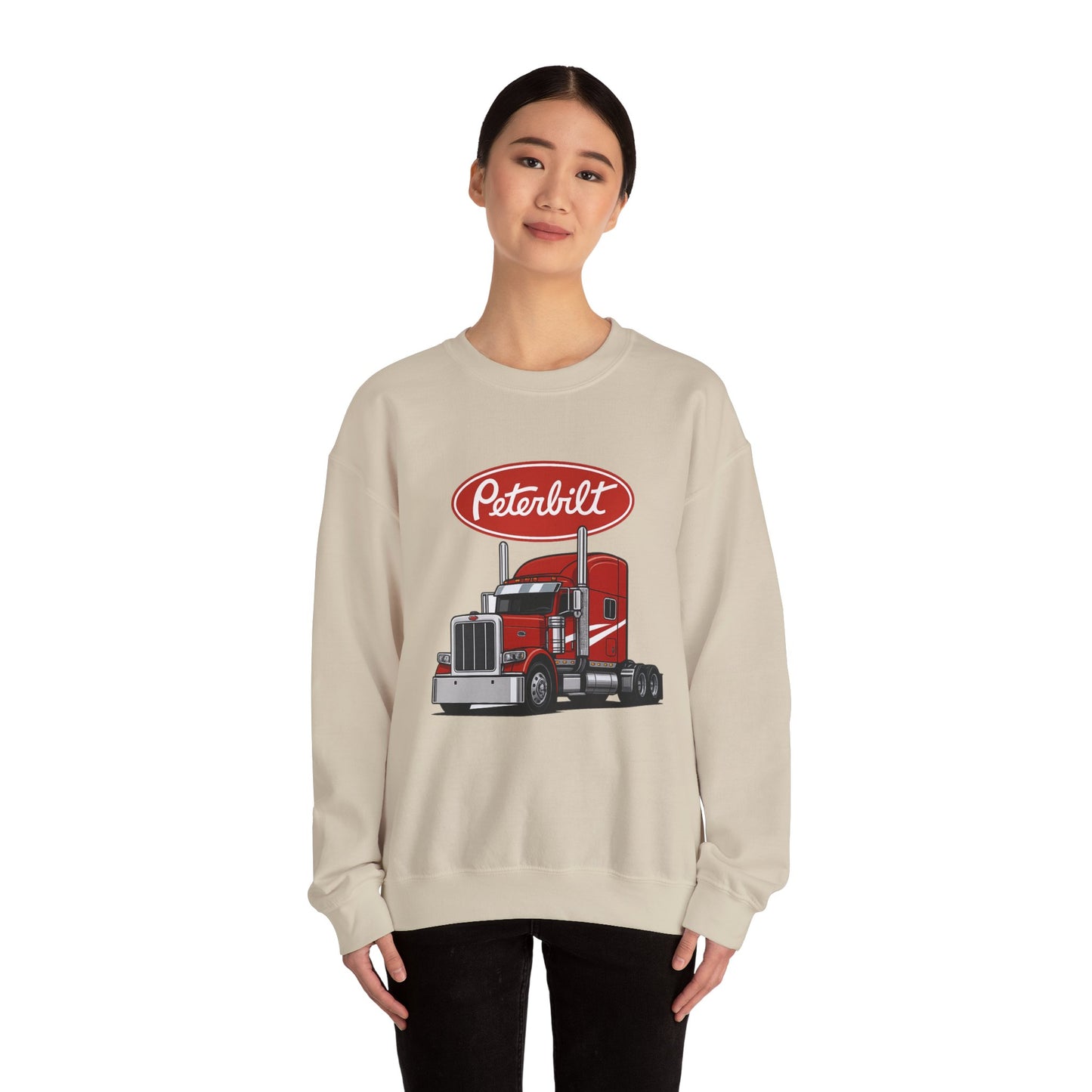 Peterbilt Red Semi Truck Crewneck Sweatshirt