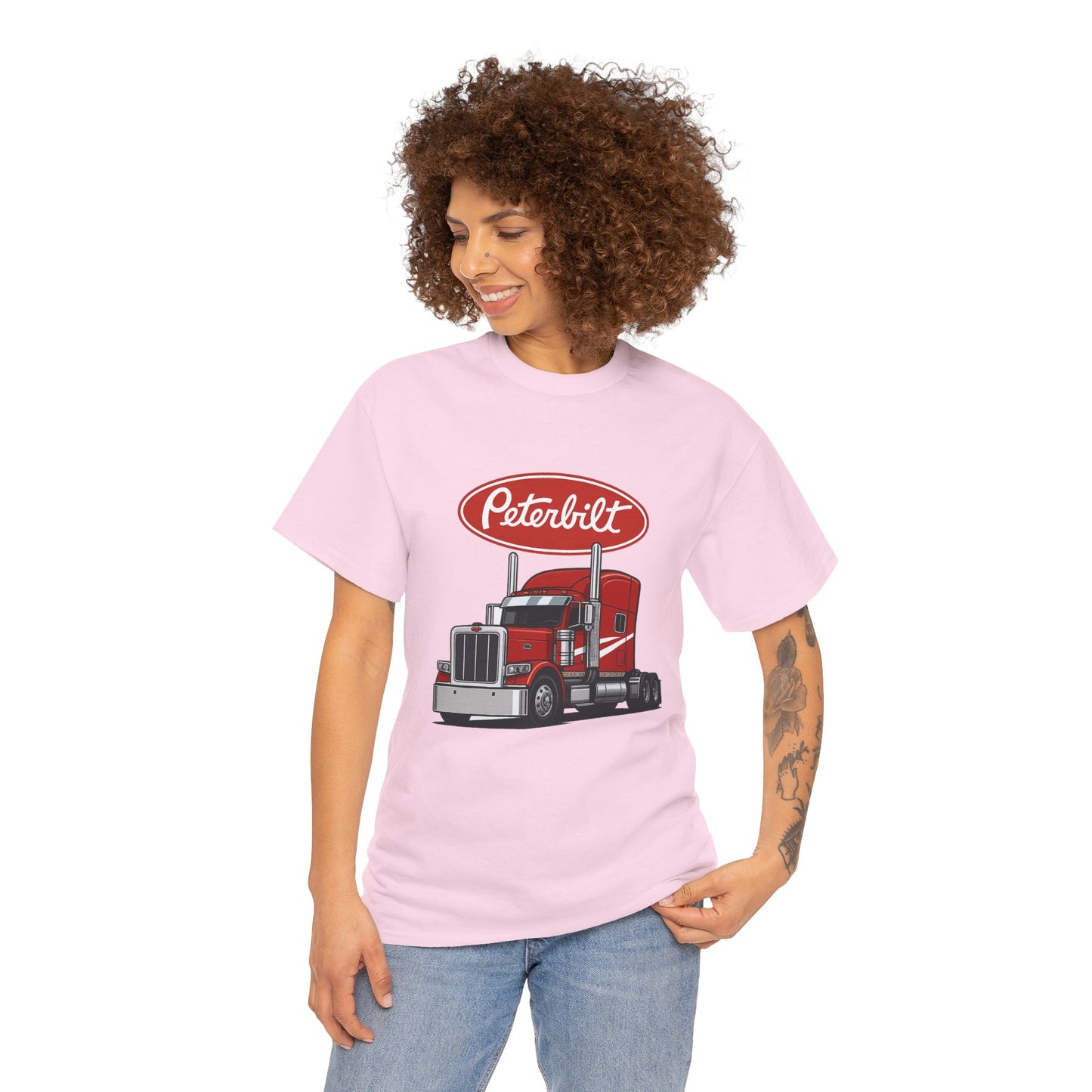 Peterbilt Red Semi Truck Graphic T-Shirt — Trucker Tee for Drivers & Fans