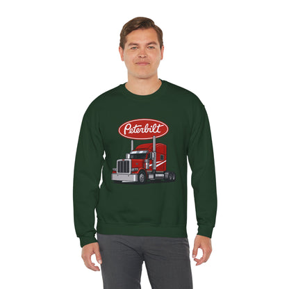 Peterbilt Red Semi Truck Crewneck Sweatshirt