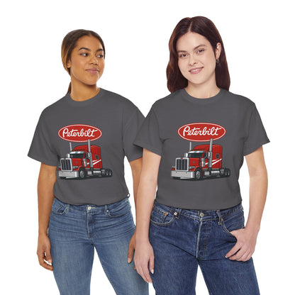 Peterbilt Red Semi Truck Graphic T-Shirt — Trucker Tee for Drivers & Fans