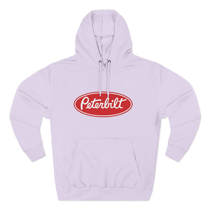Peterbilt Red Truck Hoodie - Logo Fleece Pullover for Truckers & Fans