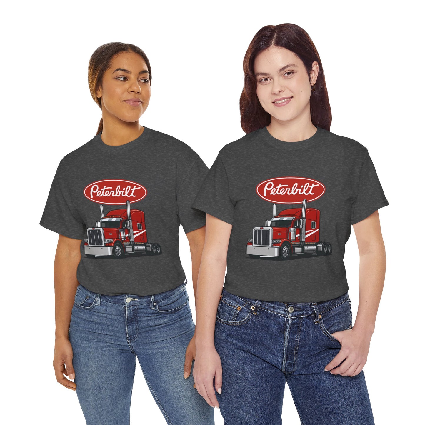 Peterbilt Red Semi Truck Graphic T-Shirt — Trucker Tee for Drivers & Fans
