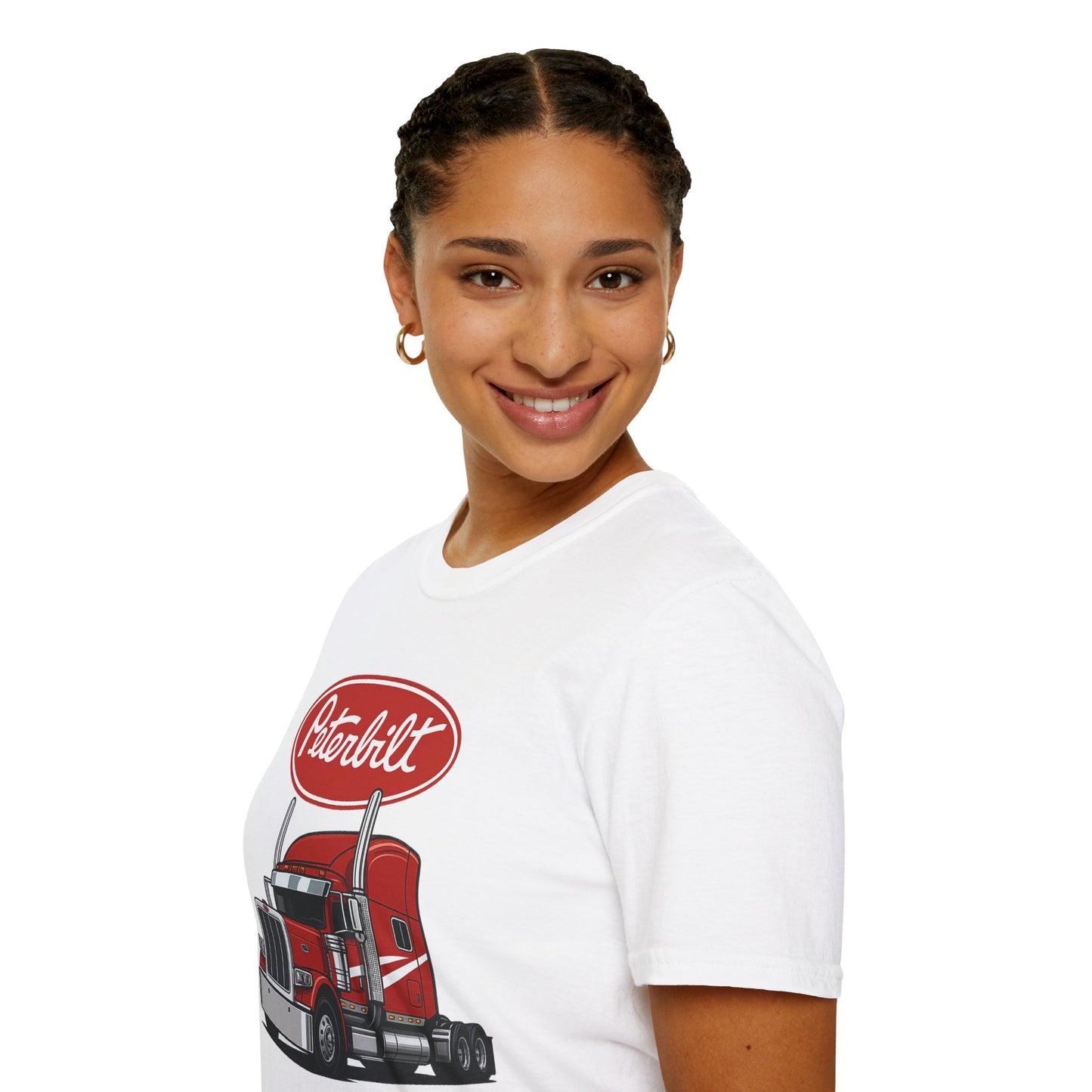 Peterbilt Red Semi Truck T-Shirt — Classic Logo Trucker Tee