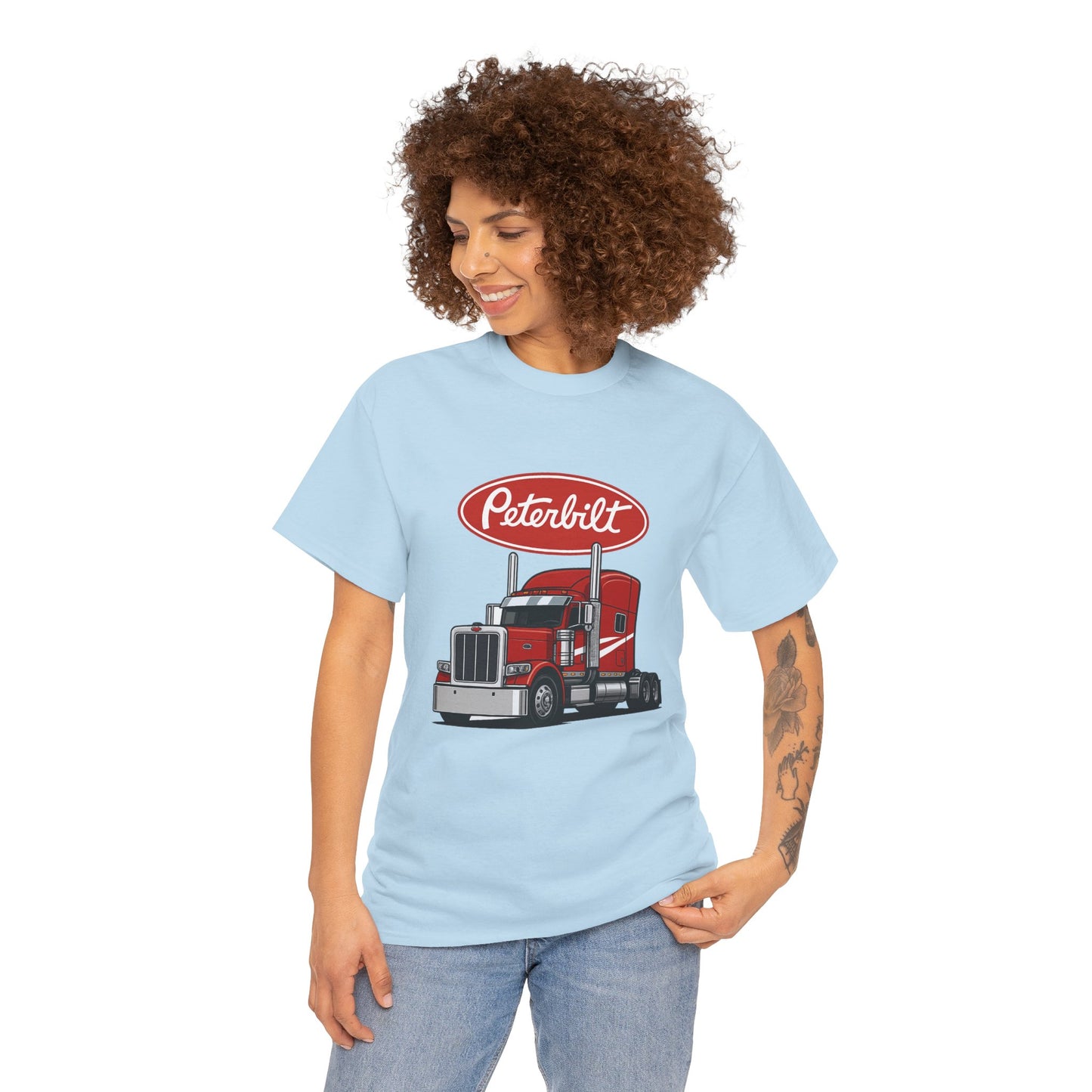 Peterbilt Red Semi Truck Graphic T-Shirt — Trucker Tee for Drivers & Fans