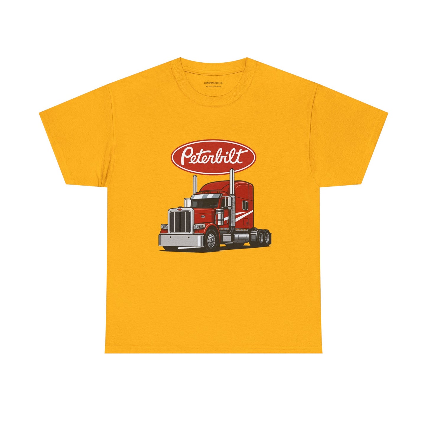 Peterbilt Red Semi Truck Graphic T-Shirt — Trucker Tee for Drivers & Fans