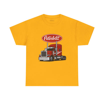Peterbilt Red Semi Truck Graphic T-Shirt — Trucker Tee for Drivers & Fans