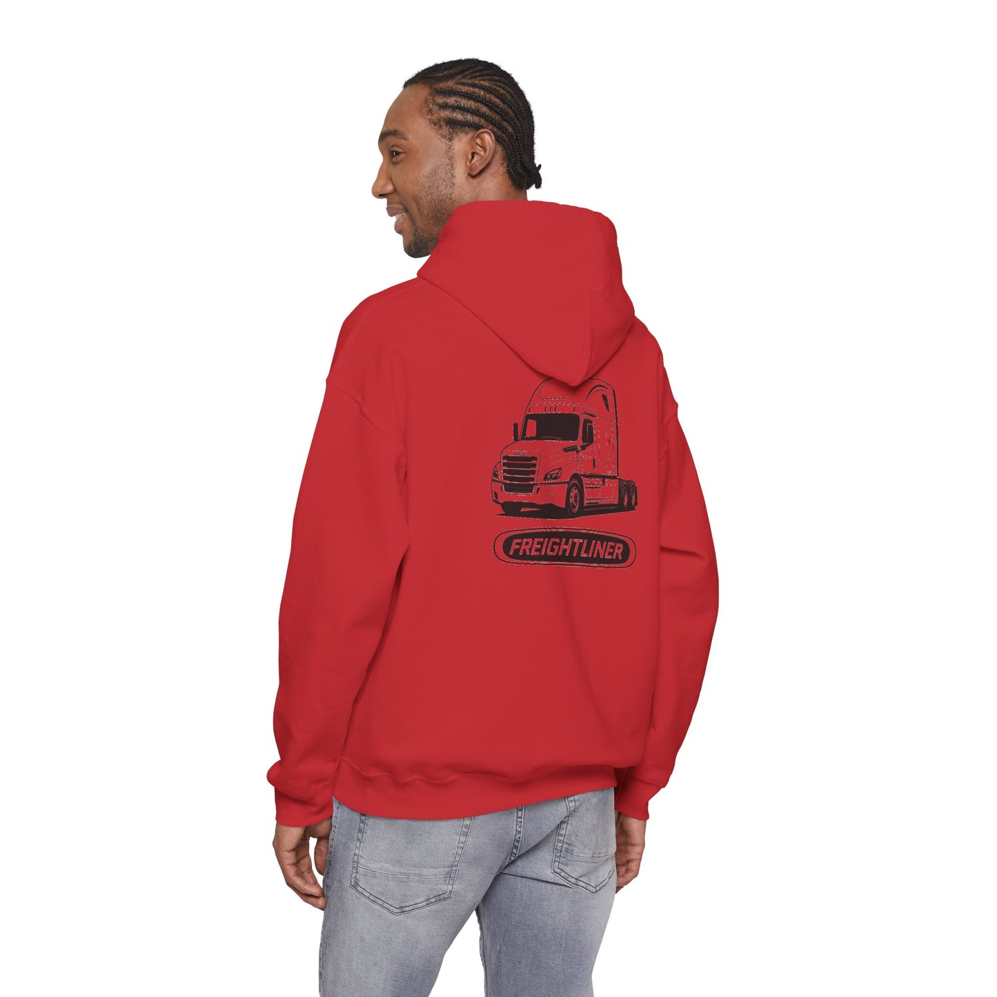 Freightliner Truck Hoodie – Classic Logo & Semi Truck Design