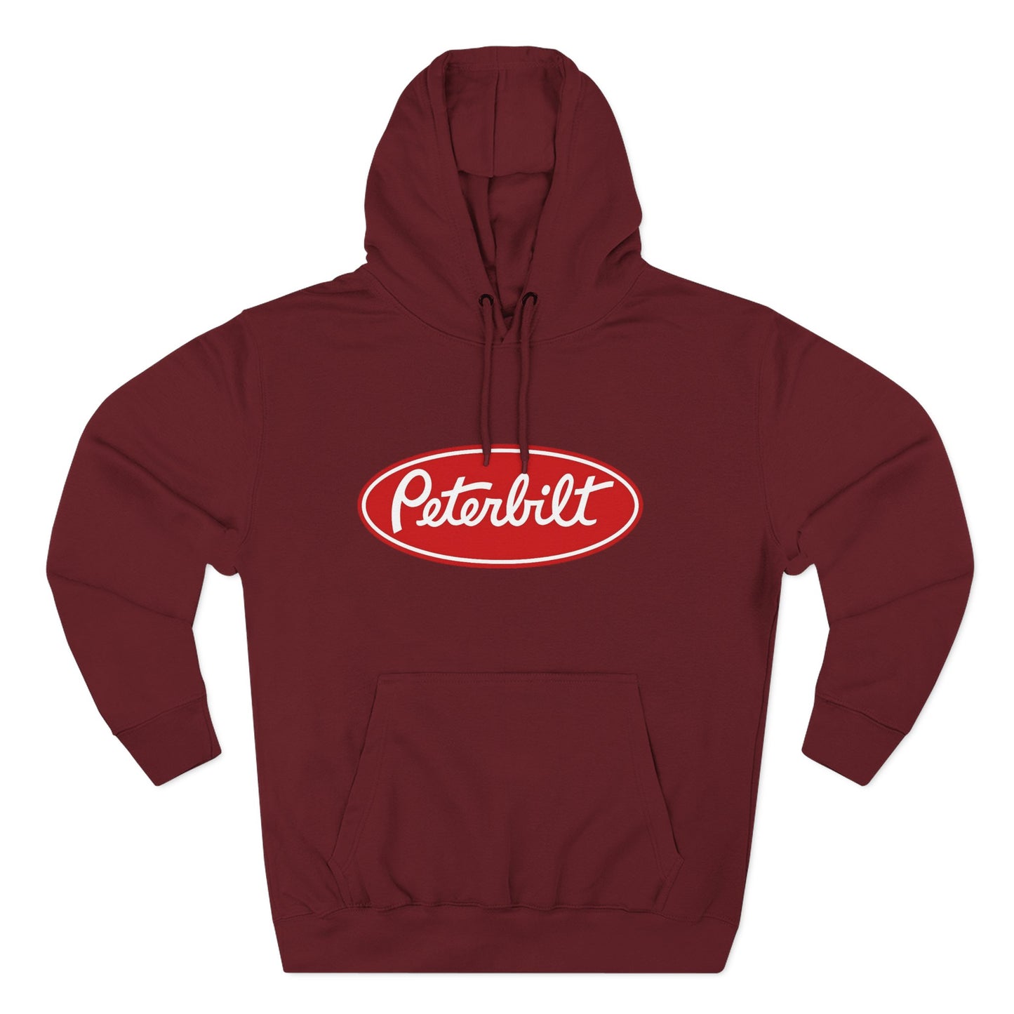 Peterbilt Red Truck Hoodie - Logo Fleece Pullover for Truckers & Fans