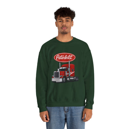Peterbilt Red Semi Truck Crewneck Sweatshirt
