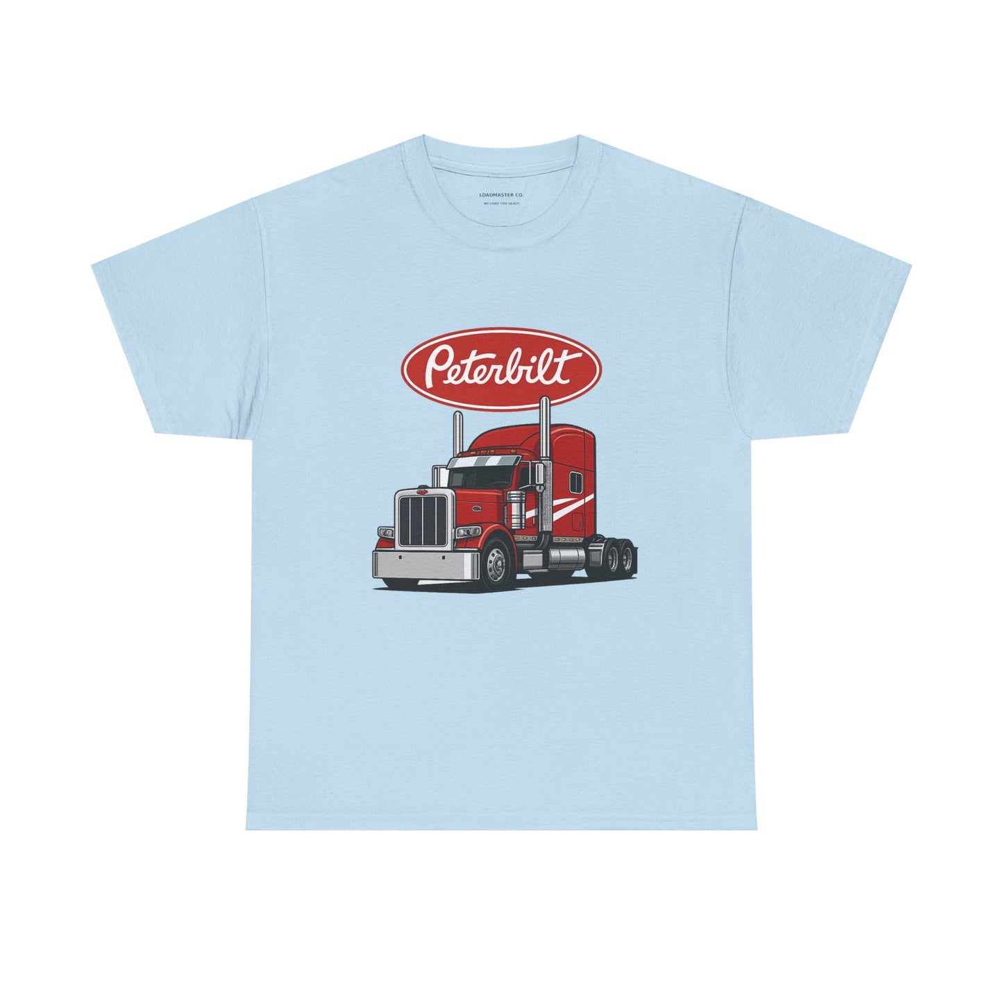 Peterbilt Red Semi Truck Graphic T-Shirt — Trucker Tee for Drivers & Fans