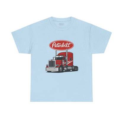Peterbilt Red Semi Truck Graphic T-Shirt — Trucker Tee for Drivers & Fans