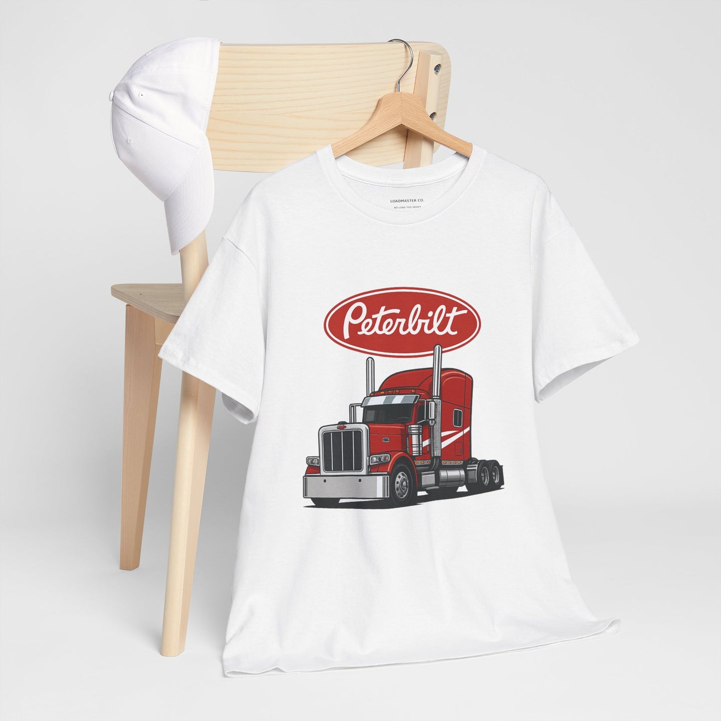 Peterbilt Red Semi Truck Graphic T-Shirt — Trucker Tee for Drivers & Fans