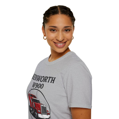 Kenworth W900 Truck T-Shirt — Red Semi Tractor Graphic Tee for Truckers & Enthusiasts
