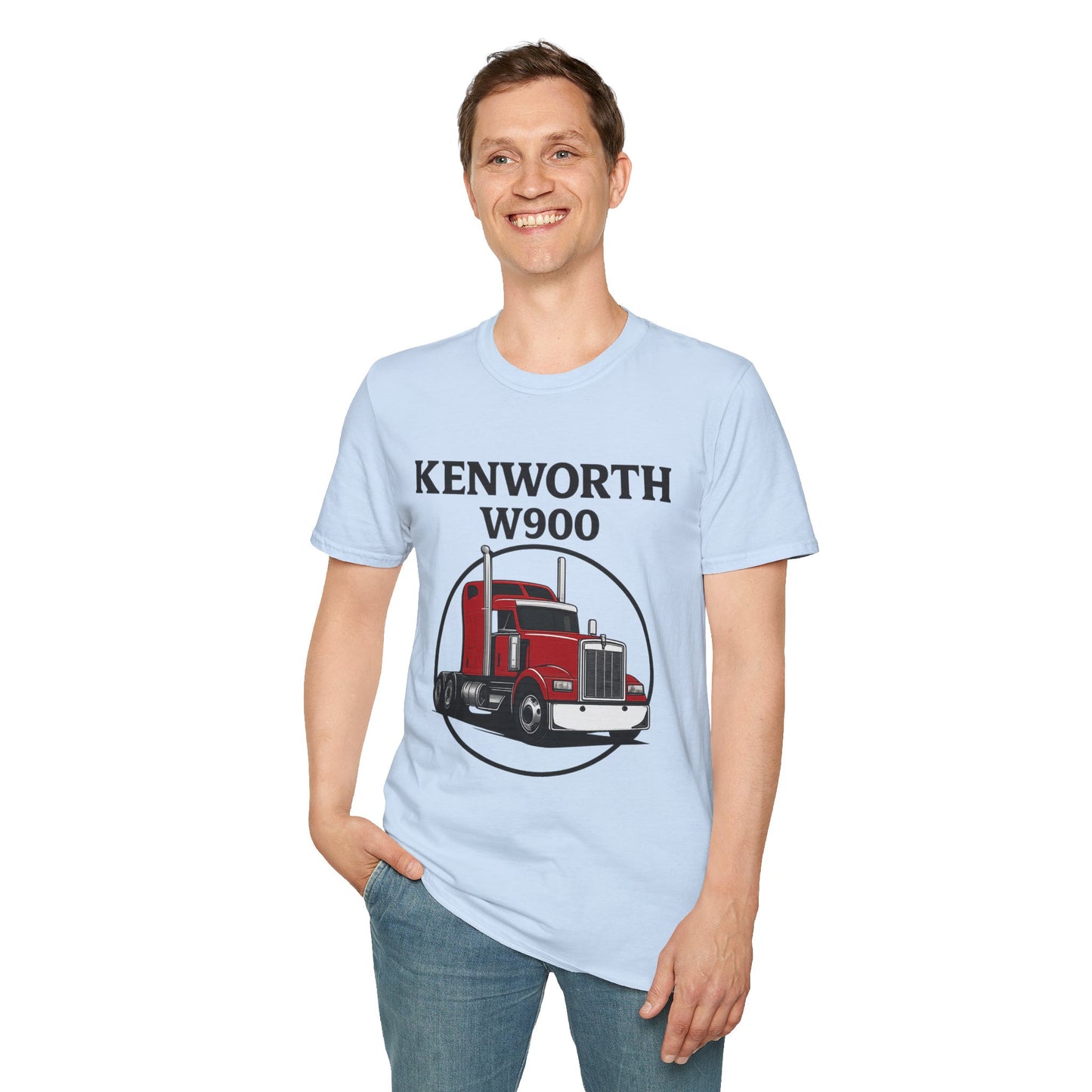 Kenworth W900 Truck T-Shirt — Red Semi Tractor Graphic Tee for Truckers & Enthusiasts