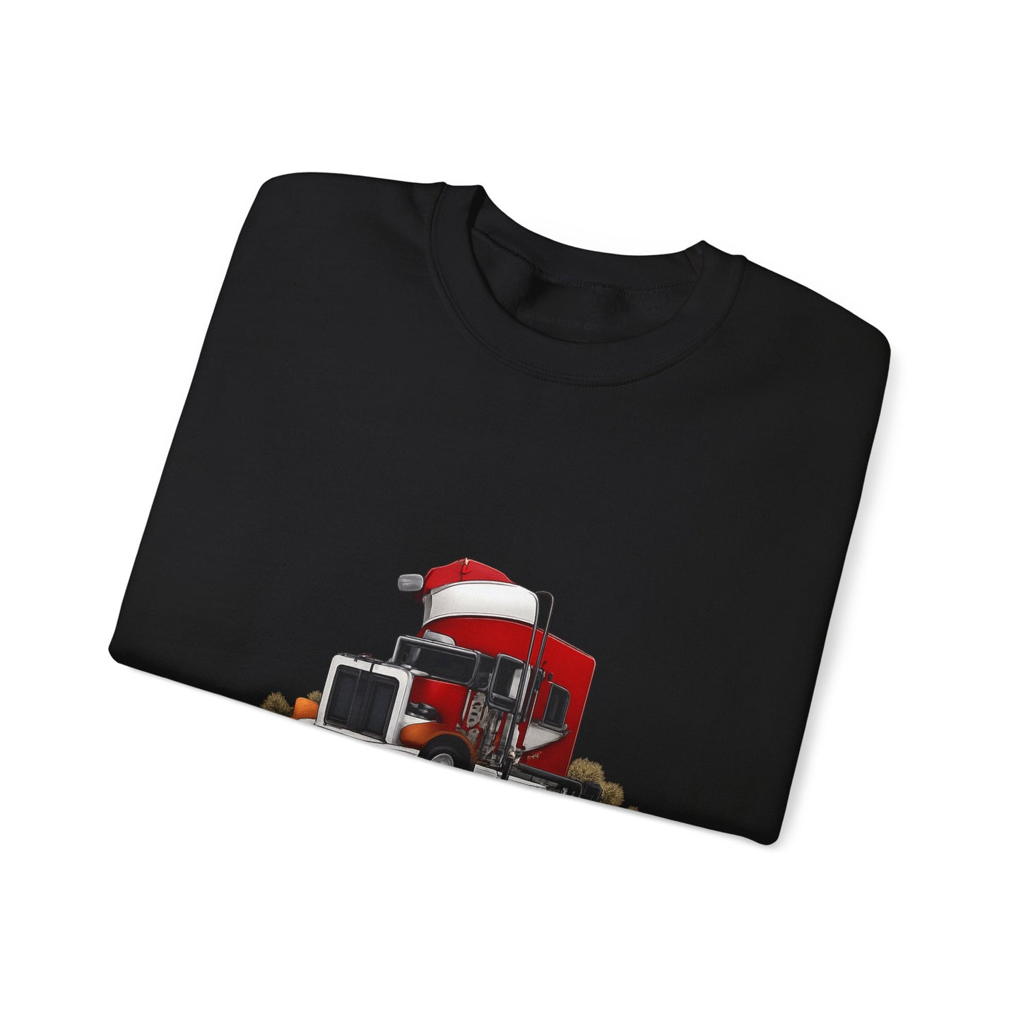 Santa Drives a Truck Sweatshirt — Christmas Trucking Holiday Crewneck