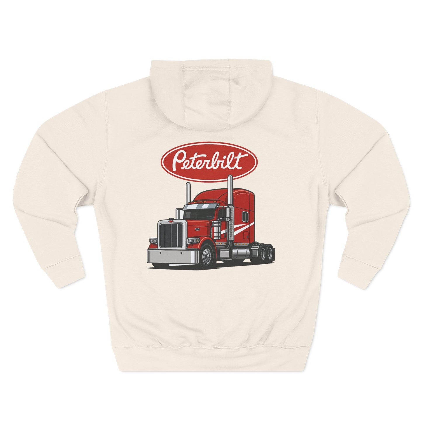 Peterbilt Red Truck Hoodie - Logo Fleece Pullover for Truckers & Fans