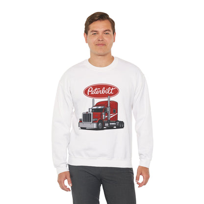 Peterbilt Red Semi Truck Crewneck Sweatshirt