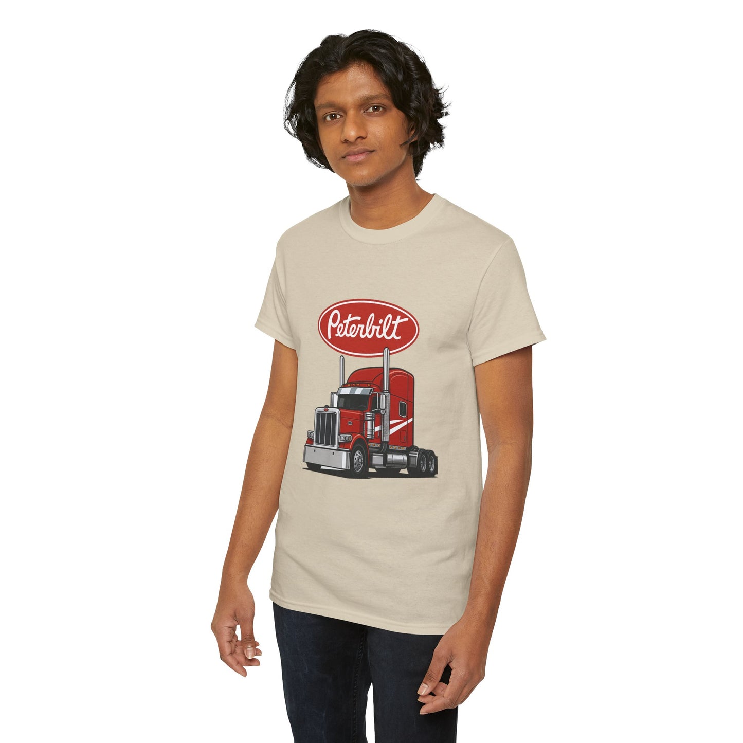 Peterbilt Red Semi Truck Graphic T-Shirt — Trucker Tee for Drivers & Fans
