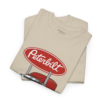 Peterbilt Red Semi Truck Graphic T-Shirt — Trucker Tee for Drivers & Fans