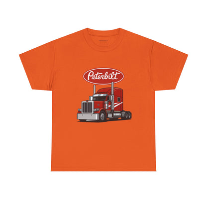 Peterbilt Red Semi Truck Graphic T-Shirt — Trucker Tee for Drivers & Fans
