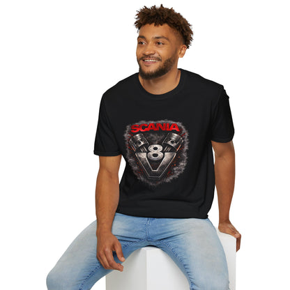 Scania V8 Truck Tee — "Built for the Road" Graphic T-Shirt