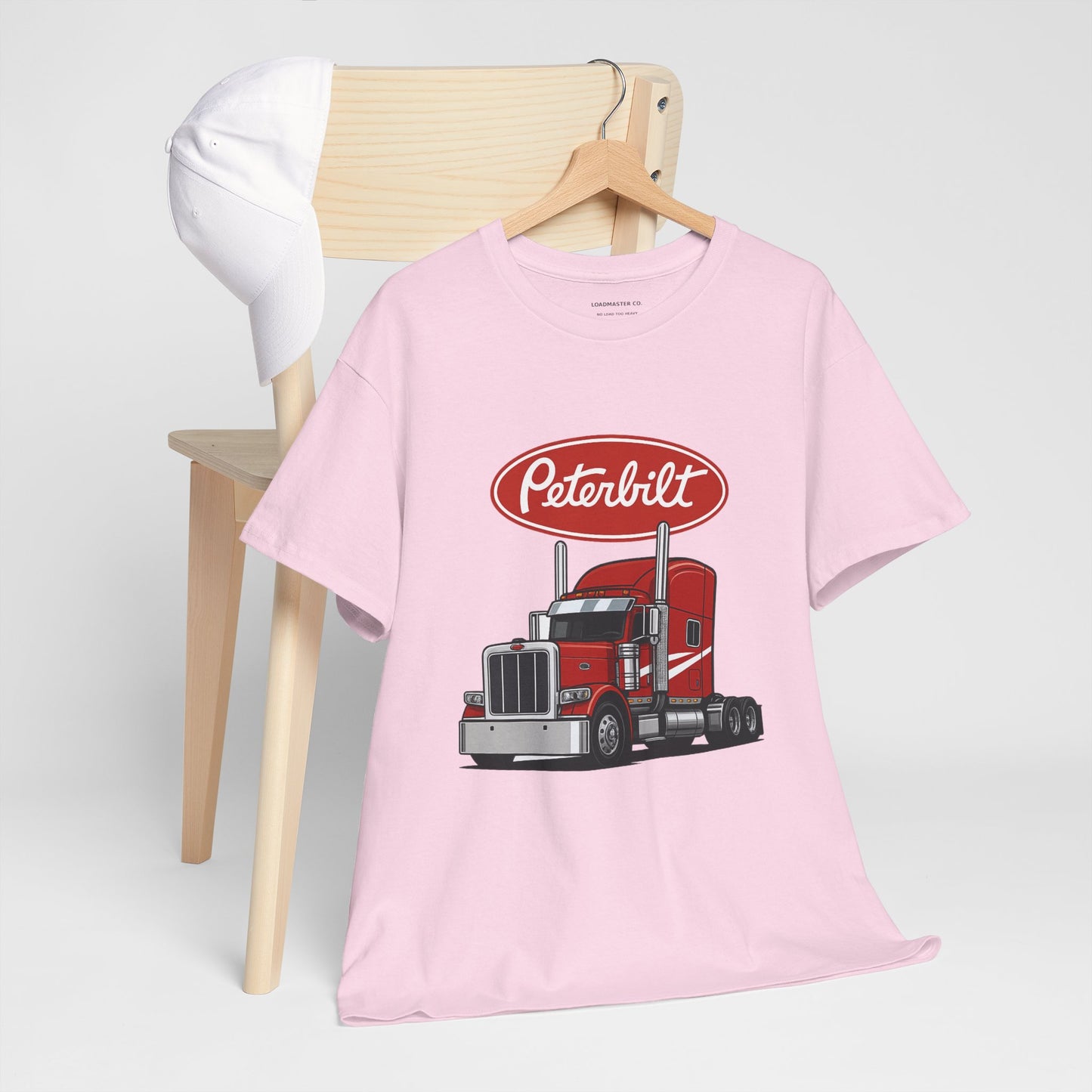 Peterbilt Red Semi Truck Graphic T-Shirt — Trucker Tee for Drivers & Fans