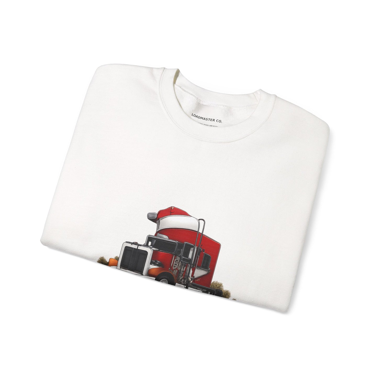 Santa Drives a Truck Sweatshirt — Christmas Trucking Holiday Crewneck