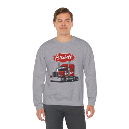 Peterbilt Red Semi Truck Crewneck Sweatshirt