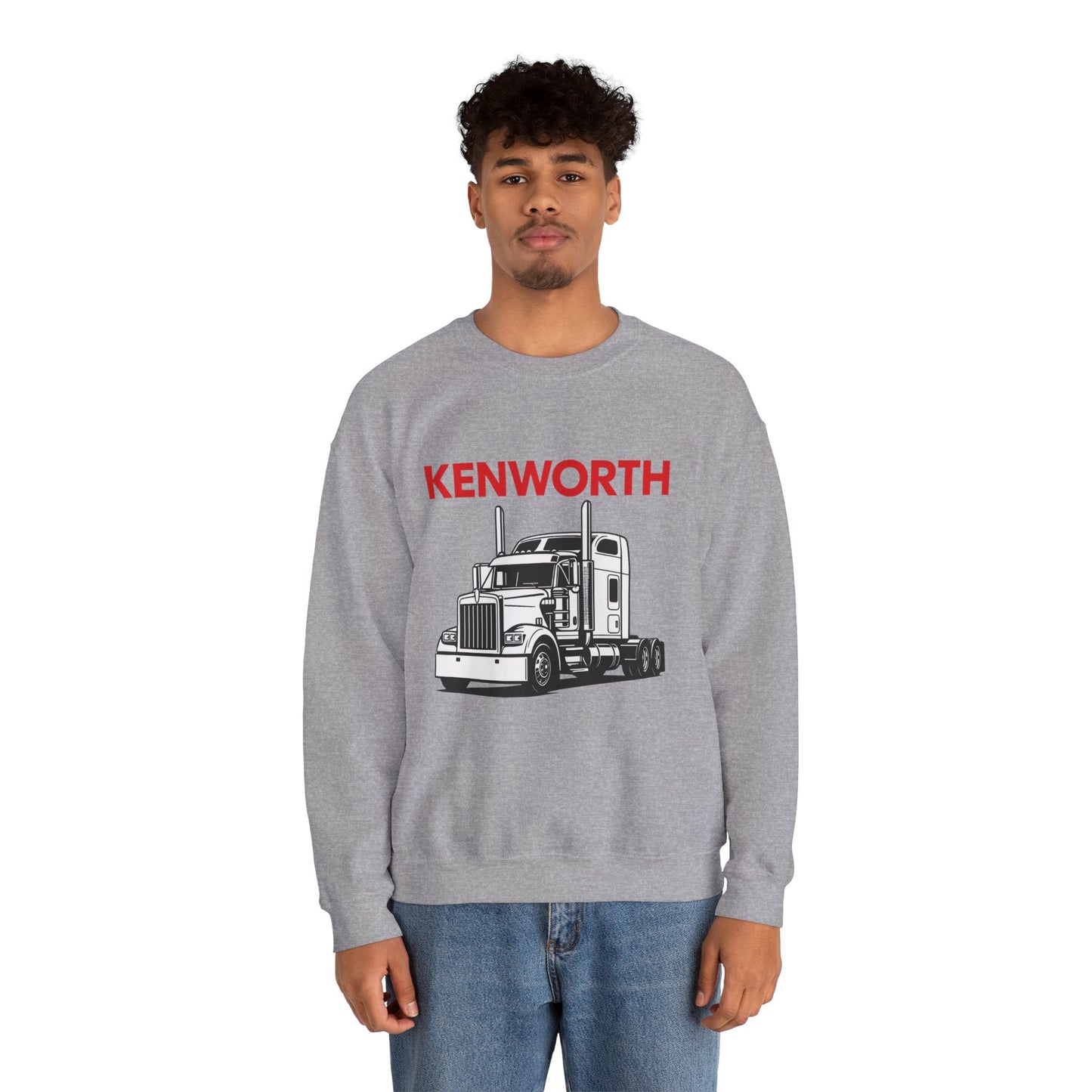 Kenworth Semi Truck Crewneck Sweatshirt — Classic Trucker Graphic