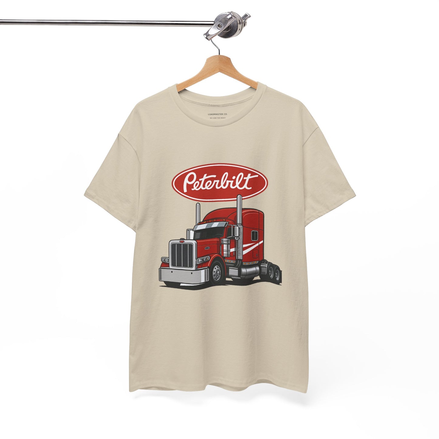 Peterbilt Red Semi Truck Graphic T-Shirt — Trucker Tee for Drivers & Fans