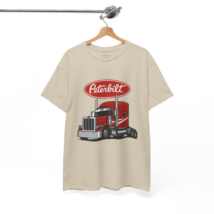 Peterbilt Red Semi Truck Graphic T-Shirt — Trucker Tee for Drivers & Fans
