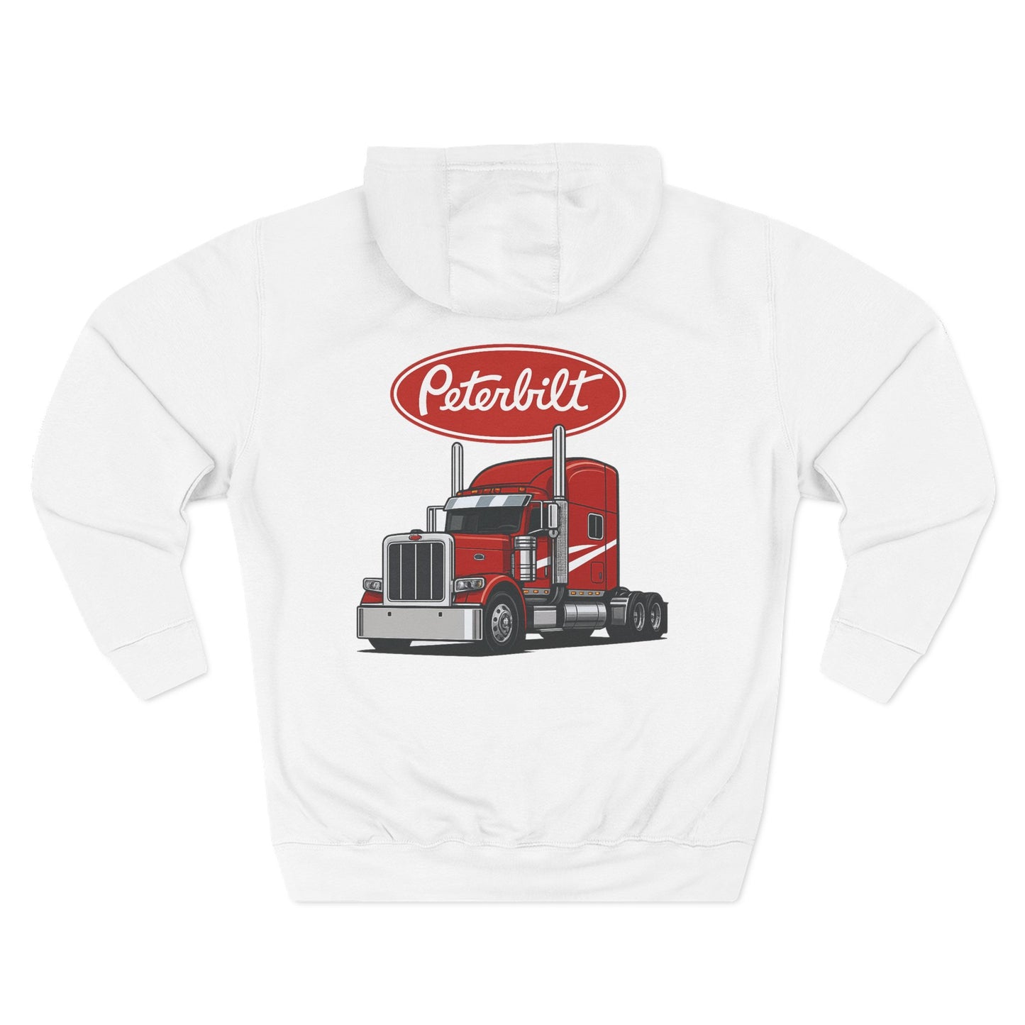 Peterbilt Red Truck Hoodie - Logo Fleece Pullover for Truckers & Fans