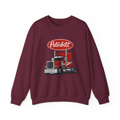 Peterbilt Red Semi Truck Crewneck Sweatshirt