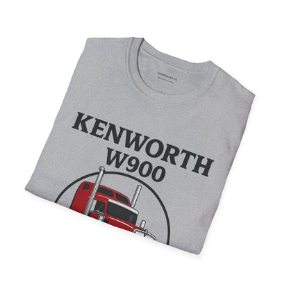 Kenworth W900 Truck T-Shirt — Red Semi Tractor Graphic Tee for Truckers & Enthusiasts