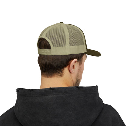 Midnight Freight Co. Trucker Cap — Vintage Patch Mesh Snapback Hat