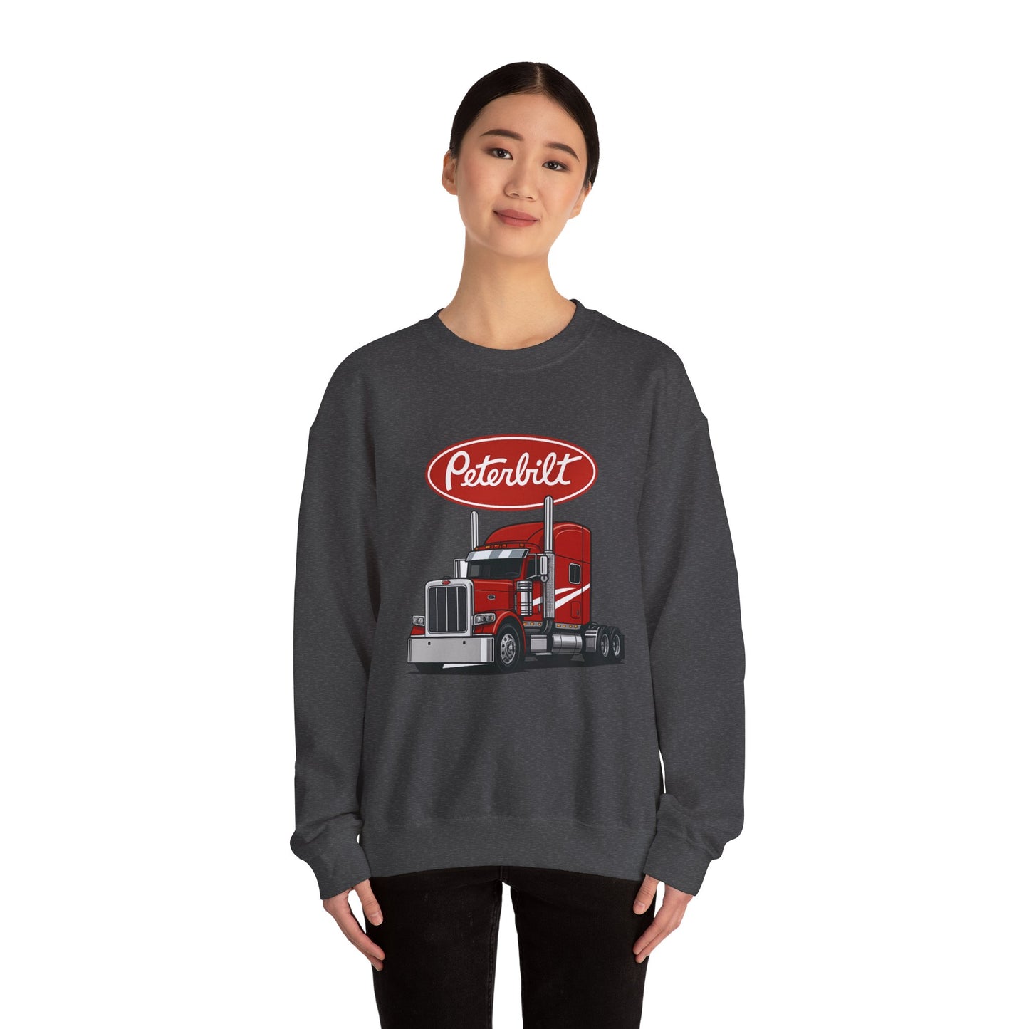 Peterbilt Red Semi Truck Crewneck Sweatshirt