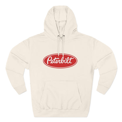 Peterbilt Red Truck Hoodie - Logo Fleece Pullover for Truckers & Fans