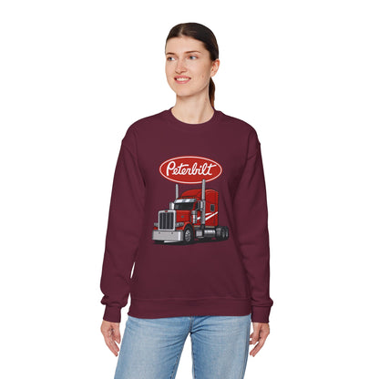 Peterbilt Red Semi Truck Crewneck Sweatshirt