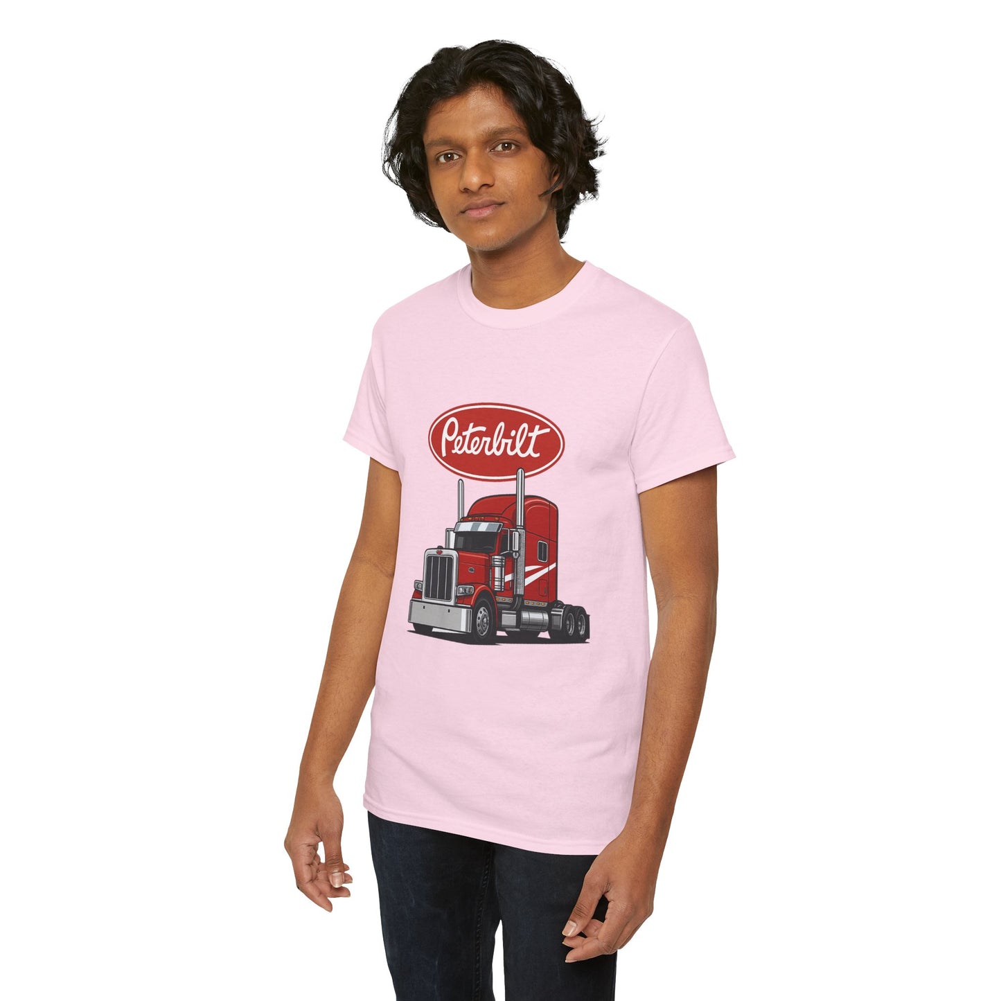 Peterbilt Red Semi Truck Graphic T-Shirt — Trucker Tee for Drivers & Fans