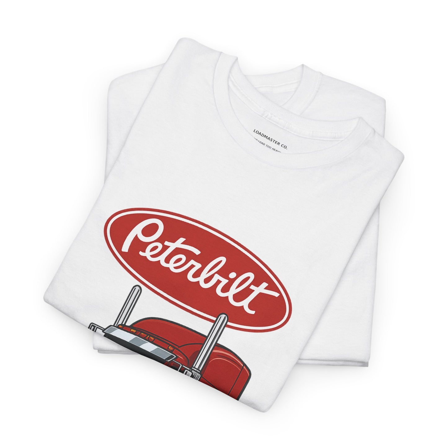 Peterbilt Red Semi Truck Graphic T-Shirt — Trucker Tee for Drivers & Fans