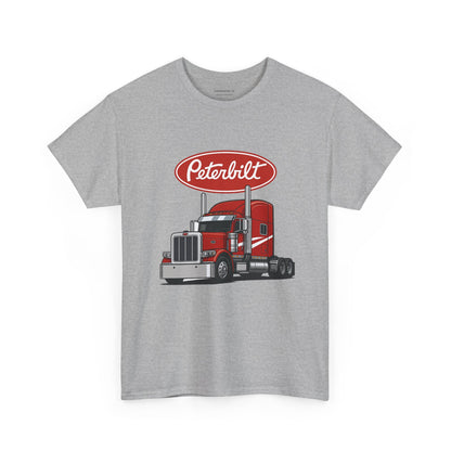 Peterbilt Red Semi Truck Graphic T-Shirt — Trucker Tee for Drivers & Fans