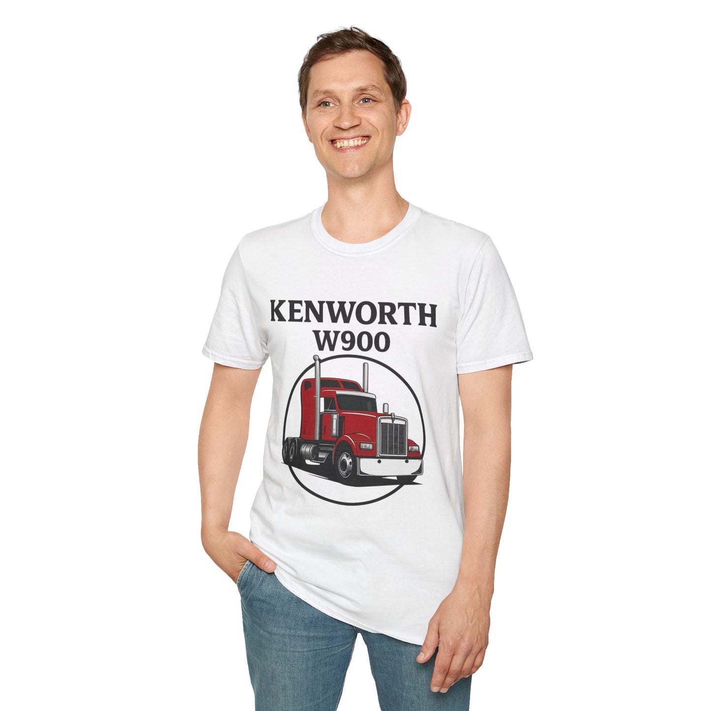 Kenworth W900 Truck T-Shirt — Red Semi Tractor Graphic Tee for Truckers & Enthusiasts