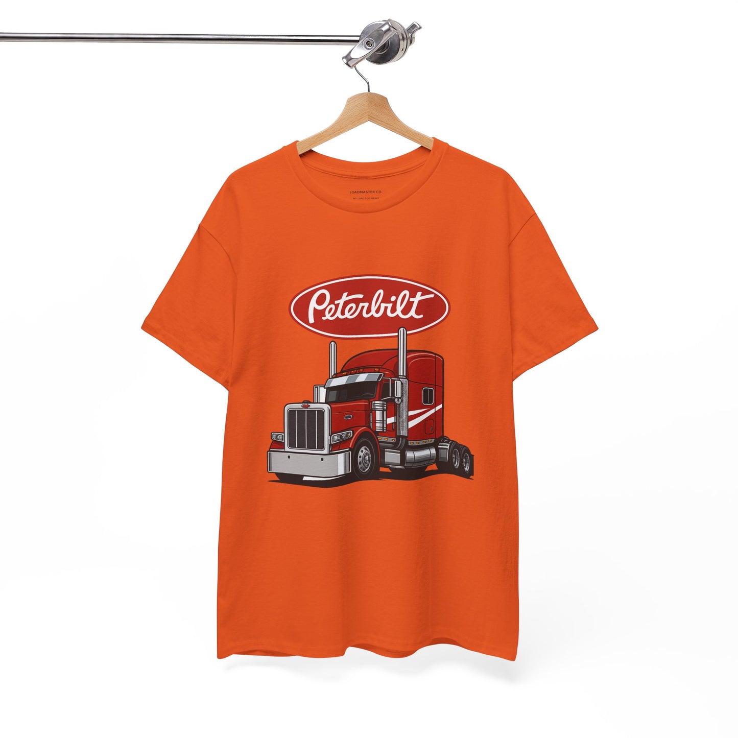 Peterbilt Red Semi Truck Graphic T-Shirt — Trucker Tee for Drivers & Fans