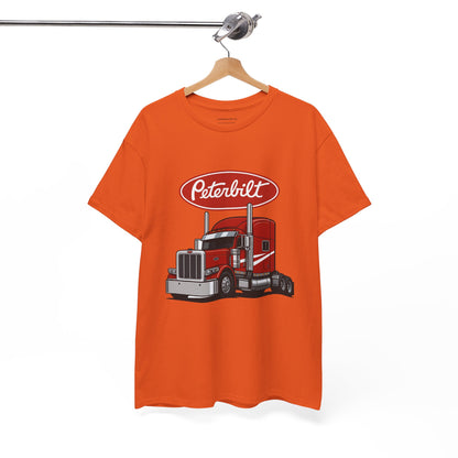 Peterbilt Red Semi Truck Graphic T-Shirt — Trucker Tee for Drivers & Fans