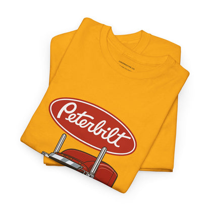 Peterbilt Red Semi Truck Graphic T-Shirt — Trucker Tee for Drivers & Fans