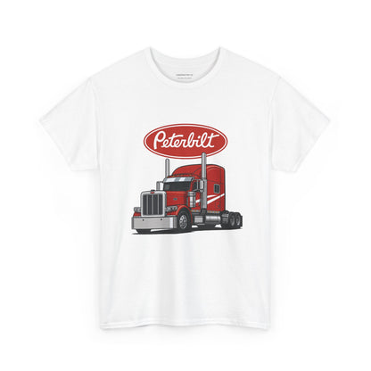 Peterbilt Red Semi Truck Graphic T-Shirt — Trucker Tee for Drivers & Fans
